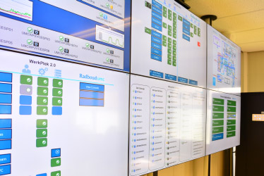 24/7 oplossingen zoals videowalls, projectie- en LCD schermen